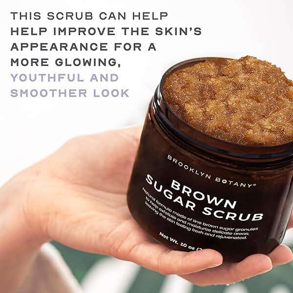 Brooklyn Botany Brown Sugar Body Scrub - Moisturizing and Exfoliating Body, Face, Hand, Foot Scrub - Fights Acne, Fine Lines & Wrinkles, Great Gifts For Women & Men - 10 oz - Image 6