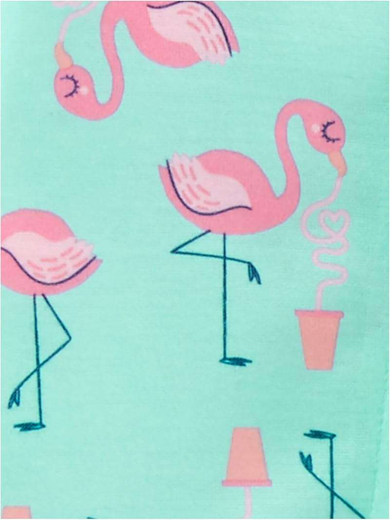 Simple Joys by Carter's Baby and Toddler Girls' 3 Pack Loose Fit Polyester Jersey Footed Pajamas - Image 4