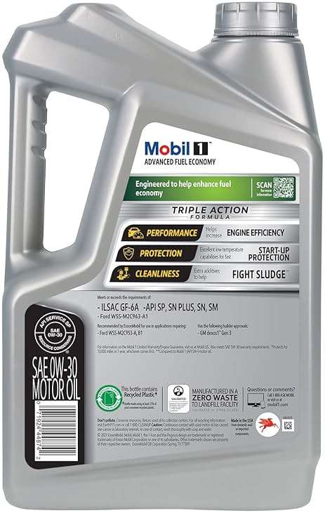 Mobil 1 Advanced Fuel Economy Full Synthetic Motor Oil 0W-30, 5 Quart - Image 3