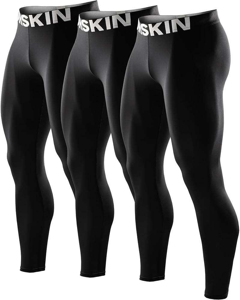 DRSKIN 5, 4, 3 or 1 Pack Men’s Compression Pants Tights Leggings Sports Baselayer Running Athletic Workout Active - Image 1