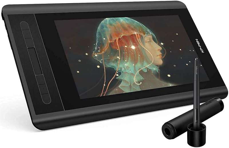 XP-PEN Artist12 11.6 Inch FHD Drawing Monitor Pen Display Graphic Monitor with PN06 Battery-Free Multi-Function Pen Holder and Glove 8192 Pressure Sensitivity - Image 1