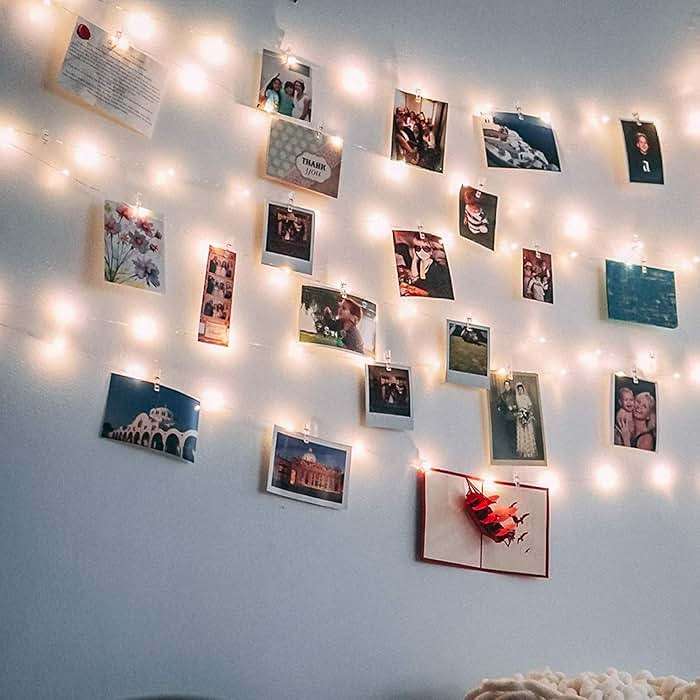 LECLSTAR 50 LED Photo Clips String Lights, 17ft with Remote - 8 Modes Fairy Lights to Clip on Pictures, Photos, Cards - Image 4