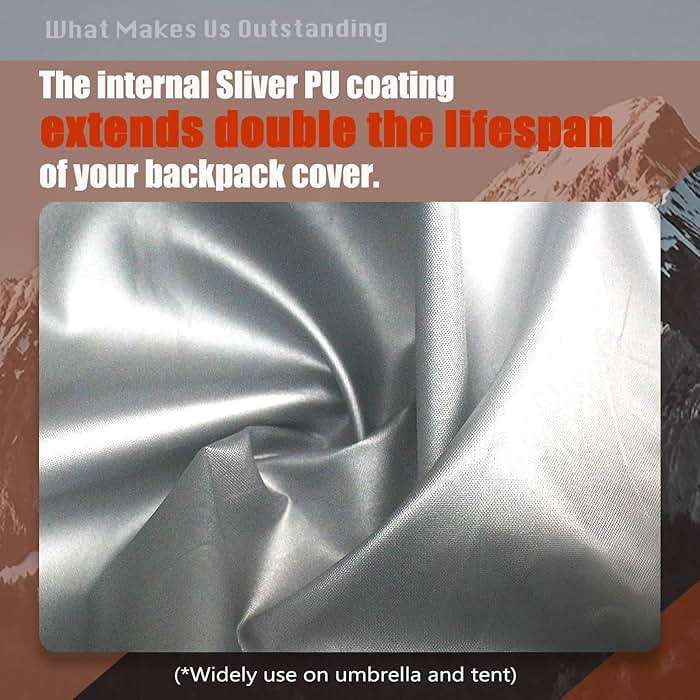 Frelaxy Waterproof Backpack Rain Cover, 10000mm Waterproof Level, Upgraded Ultra-Strong Multilayer Structure, Antislip Cross Buckle Strap, Ultralight Compact Portable, for Hiking, Camping, Traveling - Image 4
