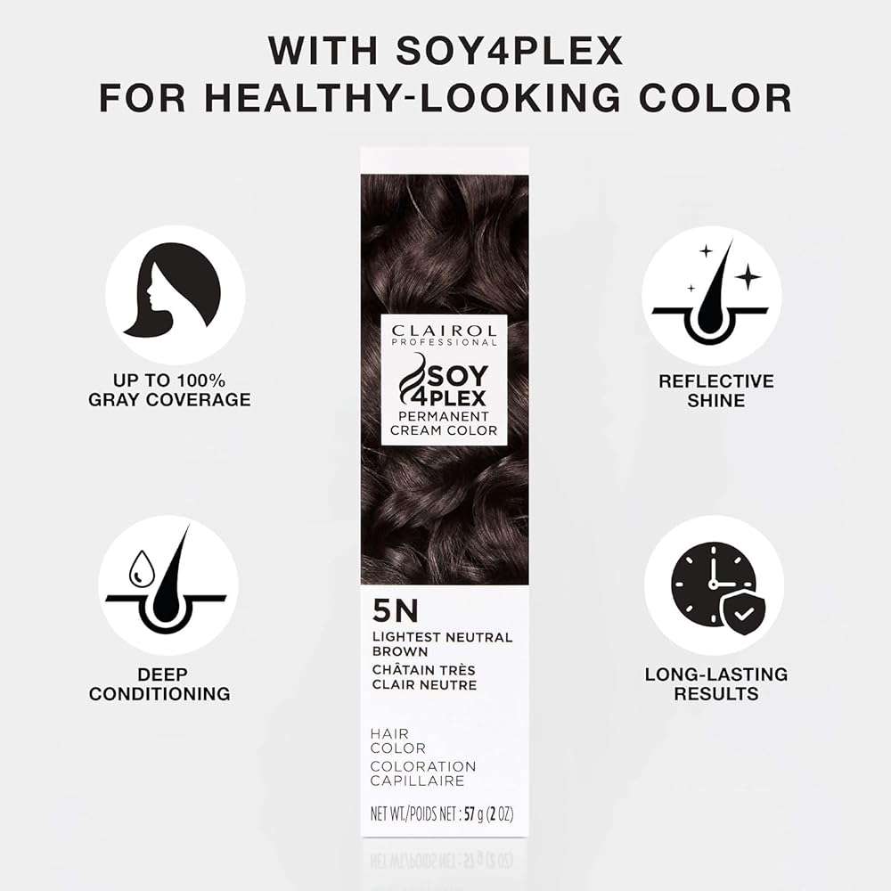 Clairol Professional Permanent Cream Hair Color | Blonde, Brown, Black, & Red-Violet Shades for 100% Gray Coverage | Deep Conditioning & Fade Resistant Results - Image 4