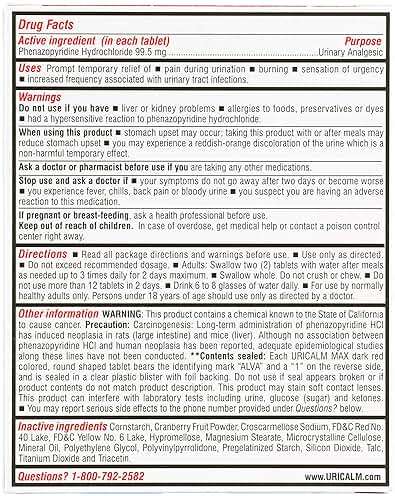 Uricalm Max - Maximum Strength - Prompt Relief of UTI Pain, Burning, Urgency & Increased Frequency - 24 Count - Image 5