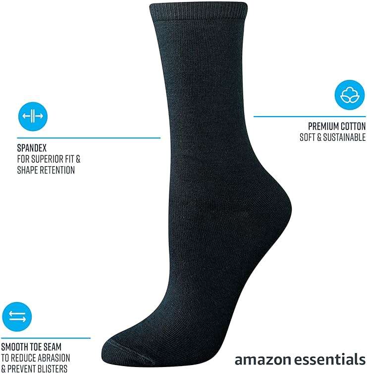 Amazon Essentials womens Cotton Crew Socks - Image 5