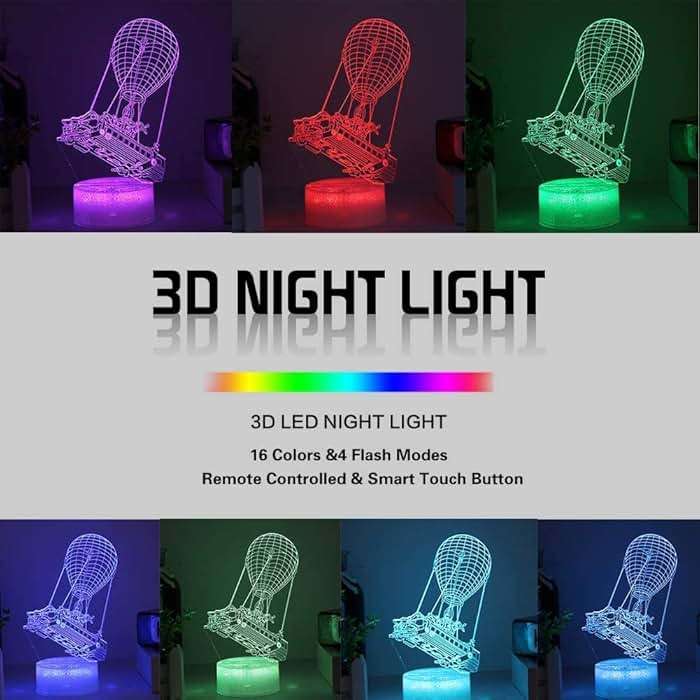 Hoofun Battle Bus Night Light: Lamps with 3D Stereo Vision and Remote Control, Desk Light for Battleroyal Players Modelling, Night Light for Boys Girls Birthday Christmas Festival Gifts - Image 2