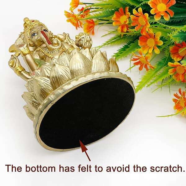 alikiki Hindu God Lord Ganesha Statue - India God Ganesh Statue Ganpati Idol Sculpture Indian Mandir Temple Pooja Items Home Altar Yoga Meditation Room Decor Gifts for Indian - Image 6