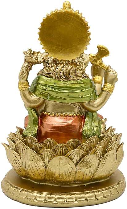 alikiki Hindu God Lord Ganesha Statue - India God Ganesh Statue Ganpati Idol Sculpture Indian Mandir Temple Pooja Items Home Altar Yoga Meditation Room Decor Gifts for Indian - Image 9