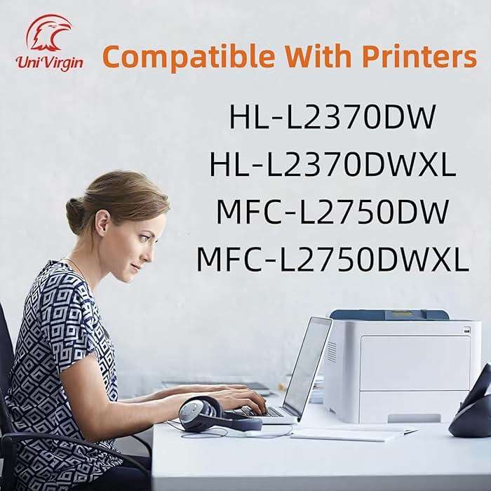 Remanufactured TN770 TN-770 Toner Cartridge Replacement for Brother TN770 TN-770 HL-L2370DW HL-L2370DWXL MFC-L2750DW MFC-L2750DWXL High Yield Black Toner Cartridge with IC CHIP（Black, 2 Pack） - Image 2