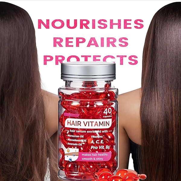 Bali Secret Hussell Hair Treatment Serum - 40 Hair Care Capsules - No Rinse - With Argan Macadamia & Avocado Oils - Vitamins A, E, & Pro B5 - Conditioner for Women & Men - Image 8