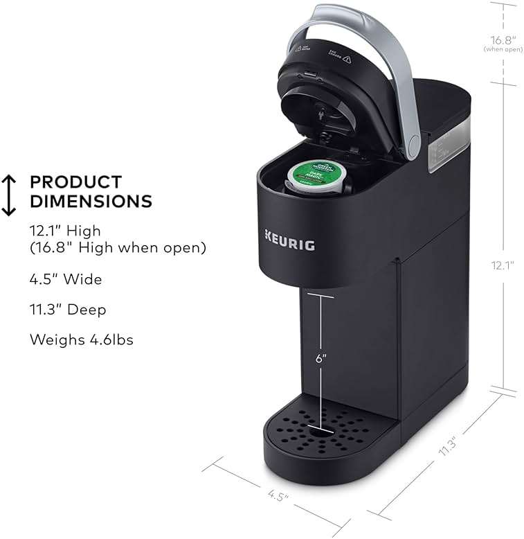 Keurig K-Mini Single Serve K-Cup Pod Coffee Maker, 6 to 12oz Brew size, with Cord Storage, Perfect for Small Spaces, Black - Image 3