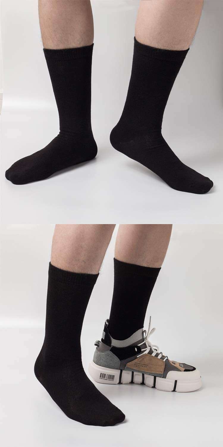 Sock Amazing Unisex Bamboo Rayon Socks Super Soft Black Crew Socks 8 Pack - Image 5