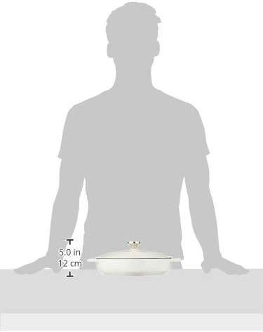 Lodge Essential Enamel Braiser - Refrigerator- & Oven-Safe up to 500° F - Heat-Retaining, Induction-Safe & PFAS-Free Enamel Cookware - 3.6 Quart, Oyster White - Image 3