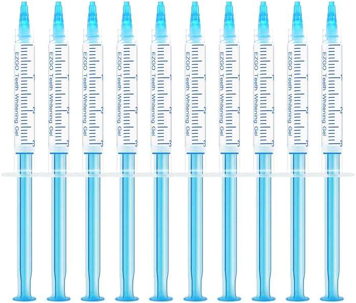 EZGO 10 Pack Teeth Whitening Gel Refills 22% Bleaching Gel, No Sensitive Teeth Whitener, Great for Sensitive Tooth Whitening, Carbamide Peroxide Teeth Whitening Gel, Mint Flavor (10X 3ML) - Image 1