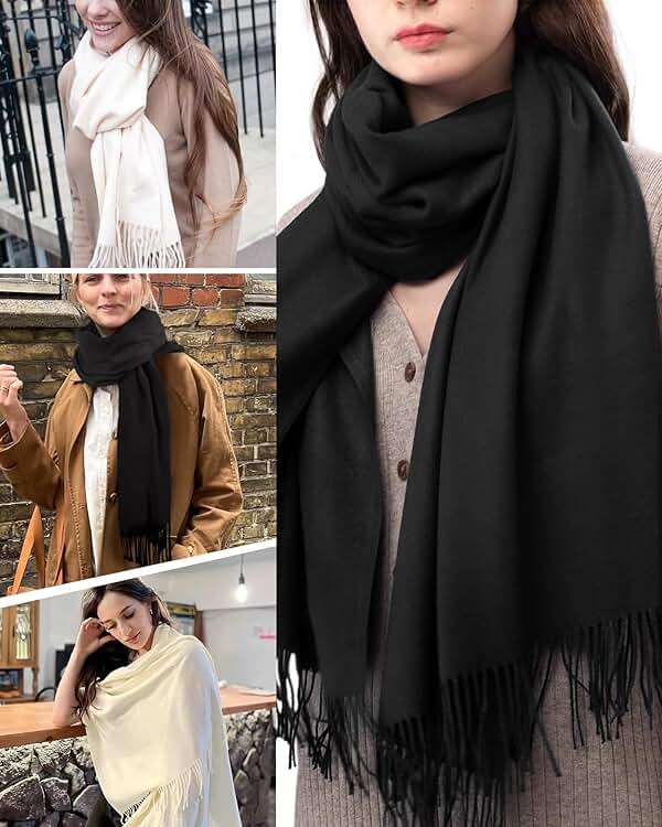 FURTALK Pashmina Shawls and Wraps for Evening Dress Women's Scarf Wedding Bride Bridesmaid Gifts Winter Scarves - Image 3