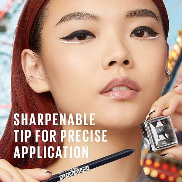 Maybelline TattooStudio Long-Lasting Sharpenable Eyeliner Pencil, Glide on Smooth Gel Pigments with 36 Hour Wear, Waterproof, Striking Navy, 1 Count - Image 6
