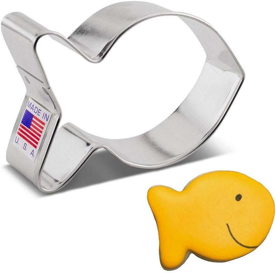 Ann Clark Goldfish/Simple Fish Cookie Cutter, 3" Made in USA - Image 2