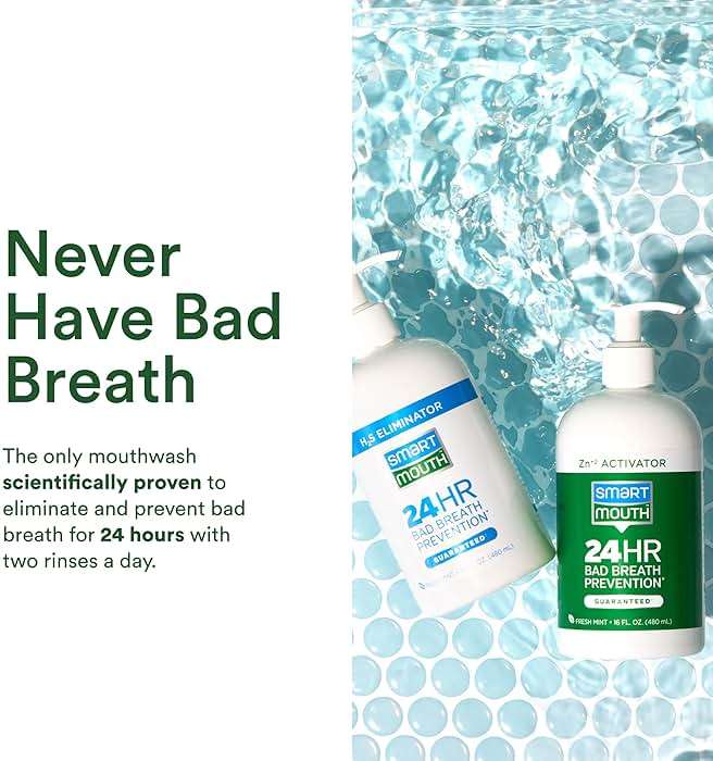 SmartMouth Original 2-Bottle Zinc Activated Mouthwash with Pumps - Instant Fresh Breath Mouthwash - Eliminates Bad Odors & Bad Breath - Sugar, Gluten & Alcohol-Free - Fresh Mint - 16 fl oz, 2-Pack - Image 5