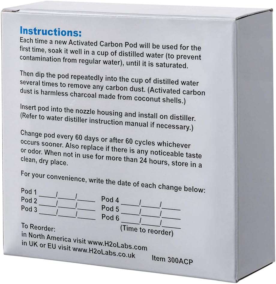 The ORIGINAL H2o Labs Exclusive Water Distiller Filter Pods for the Purest Water - Last Twice as Long and Contain Three Times the Activated Carbon as most other filters & sachets. One-Year Supply - Image 2