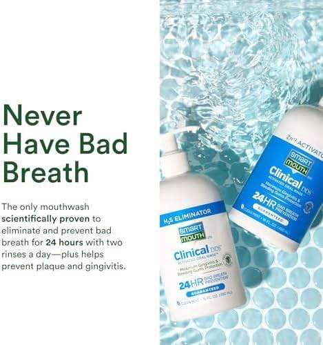 SmartMouth Clinical 2-Bottle Activated Mouthwash System - Anti-Plaque & Anti-Gingivitis for Healthy Gum Support - Clinical-Strength Mouthwash for All-Day Fresh Breath - Alcohol-Free - 16 fl oz Each - Image 6