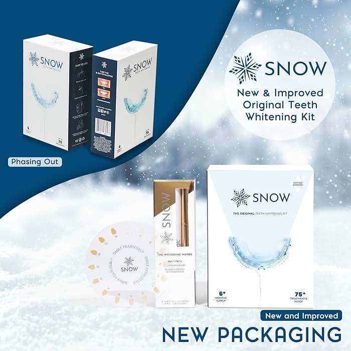 SNOW Diamond Wired Whitening Kit - Sensitive Teeth Whitening Kit - Whitens & Repairs Teeth - 6 Months of Whitening Treatment - Gentle & Enamel Safe - Blue - Image 7