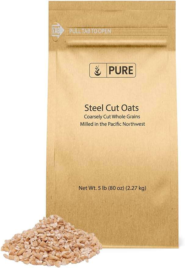 Pure Original Ingredients Steel Cut Oats (5 lb) Irish Oatmeal, Eco-Friendly Packaging - Image 1