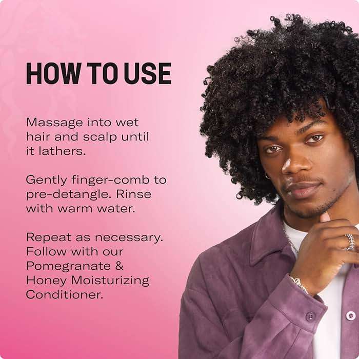 Mielle Organics Pomegranate & Honey Detangling & Moisturizing Shampoo - Curly Hair Shampoo for Women - Enriched with Honey & Babassu Oil to Lift Dirt, Loosen Tangles & Retain Moisture (12 Fl Oz) - Image 5