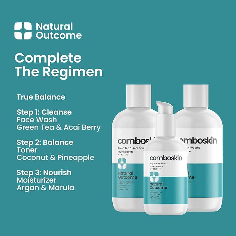 natural outcome Combination Skin True Balance Facial Cleanser Green Tea & Acai Berry | Face Wash and Cleansing Gel for Men & Women | Cruelty Free | 8 oz - Image 6