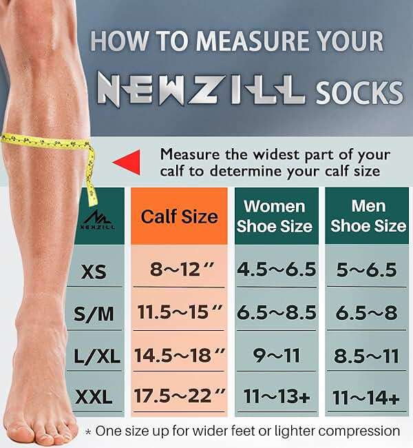 NEWZILL Medical Compression Socks for Women & Men, 20-30 mmHg Knee-High Support for Circulation, All-Day Comfort for Work Travel Running Cycling and Fitness - Image 2