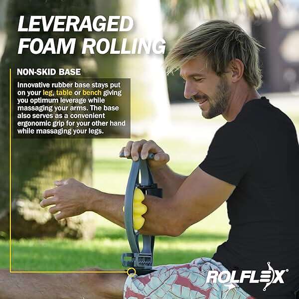 Rolflex Arm & Leg Massager Roller – Muscle Roller to Address Golfer’s Elbow, Tennis Elbow, Carpal Tunnel & More – Arm & Leg Massage Roller for Muscle Tightness & Faster Recovery - Image 2