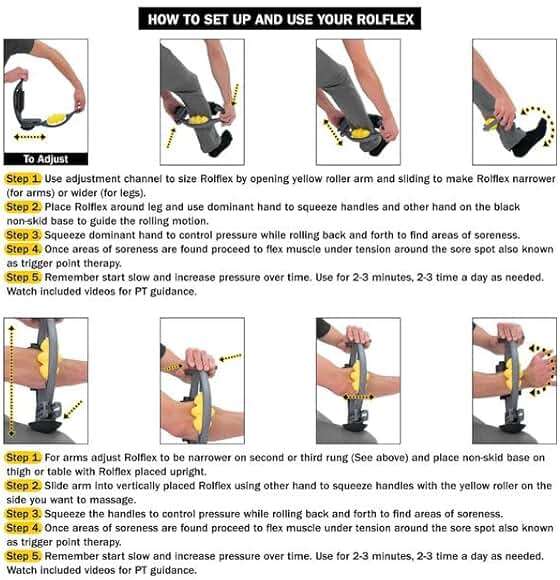 Rolflex Arm & Leg Massager Roller – Muscle Roller to Address Golfer’s Elbow, Tennis Elbow, Carpal Tunnel & More – Arm & Leg Massage Roller for Muscle Tightness & Faster Recovery - Image 4