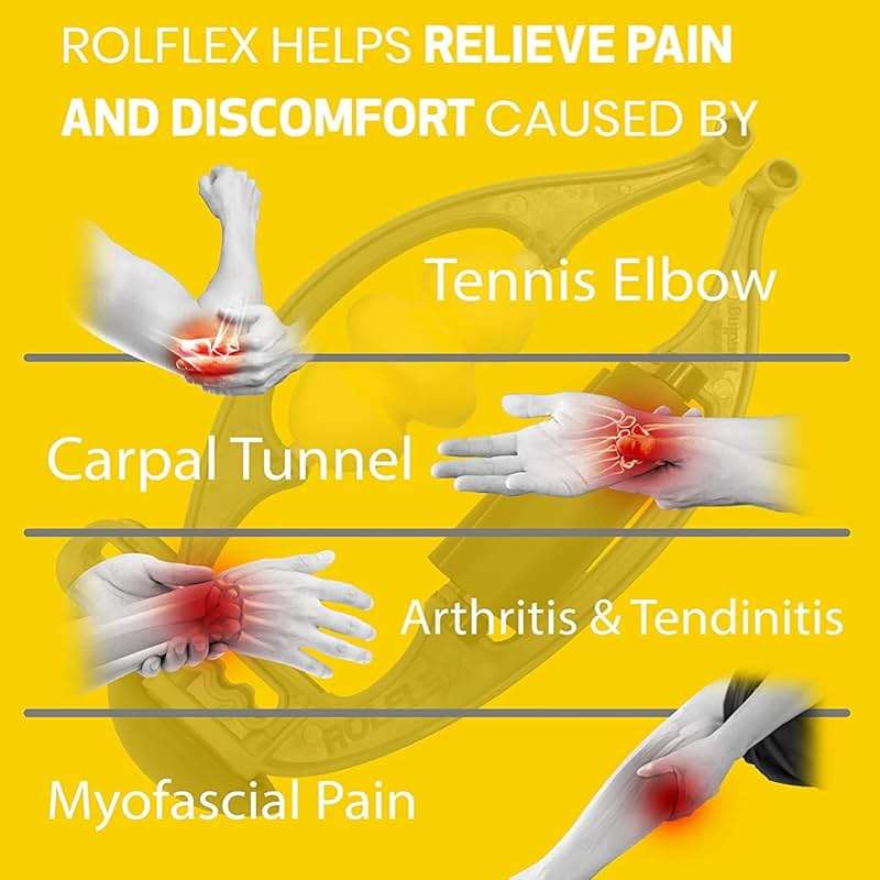 Rolflex Arm & Leg Massager Roller – Muscle Roller to Address Golfer’s Elbow, Tennis Elbow, Carpal Tunnel & More – Arm & Leg Massage Roller for Muscle Tightness & Faster Recovery - Image 7