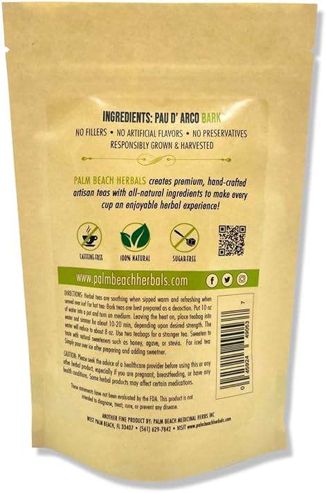 Palm Beach Medicinal Herbs - Pau d' Arco Bark Tea - Pure Herbal Tea Series, 30ct - Image 2