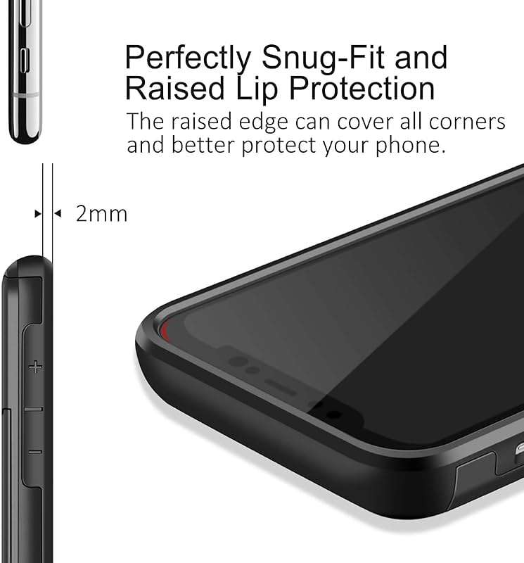 SAMONPOW for iPhone XR Case Wallet Card Holder Heavy Duty Protection XR Phone Case Wallet Card Holder Dual Layer Anti Scratch Hard PC Soft Rubber Bumper Cover Case for iPhone XR 6.1 inch Black - Image 6