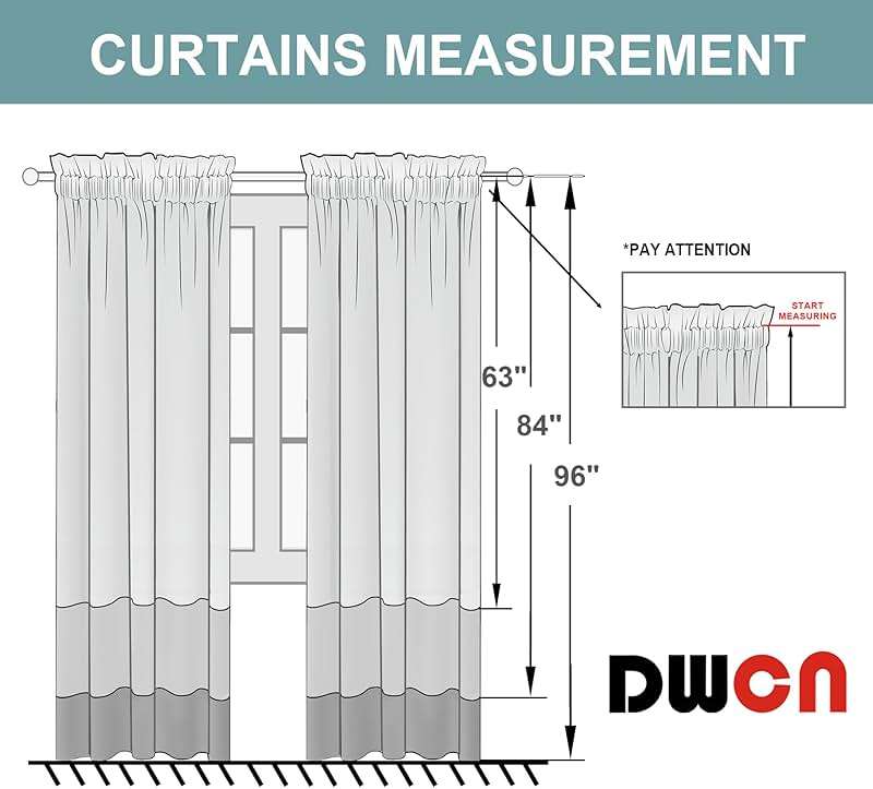 DWCN Blackout Curtains – Thermal Insulated, Energy Saving & Noise Reducing Bedroom and Living Room Curtains, Black, W 42x L 63 Inch, Set of 2 Rod Pocket Curtain Panels - Image 2