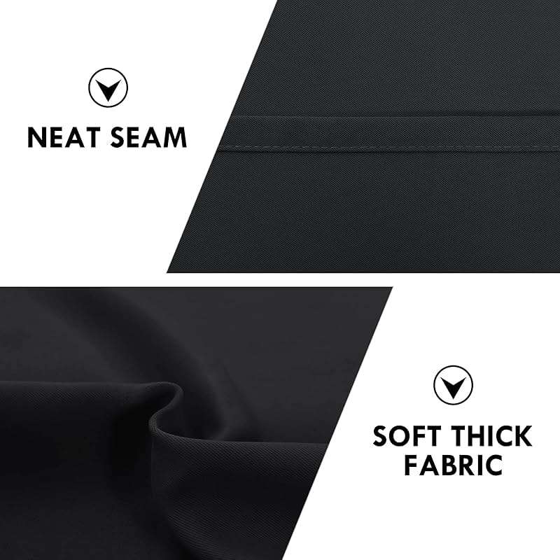 DWCN Blackout Curtains – Thermal Insulated, Energy Saving & Noise Reducing Bedroom and Living Room Curtains, Black, W 42x L 63 Inch, Set of 2 Rod Pocket Curtain Panels - Image 7