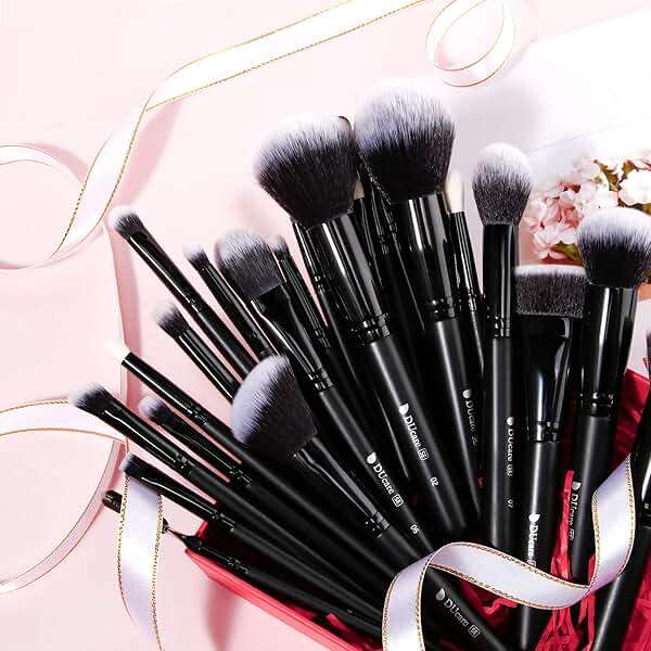 DUcare Professional Makeup Brushes Set 27Pcs Makeup Brush Set Premium Synthetic Kabuki Foundation Blending Face Powder Blush Concealers Eye Shadows Brushes - Image 2