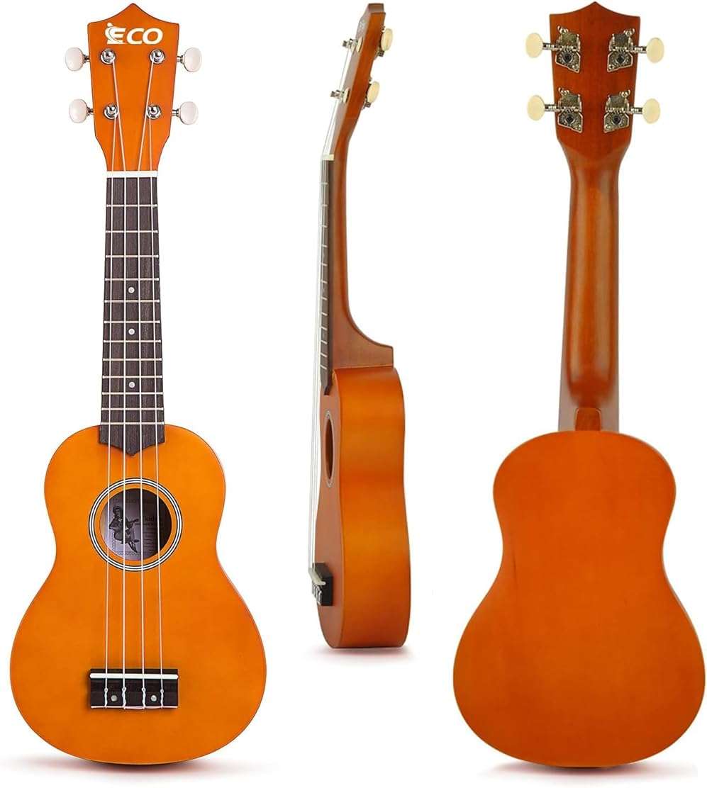 Soprano Ukulele Beginner Kit 21 Inch Ukelele w/Free Online Lesson Case Strap Tuner Strings Picks, Fast to Learn - Image 2