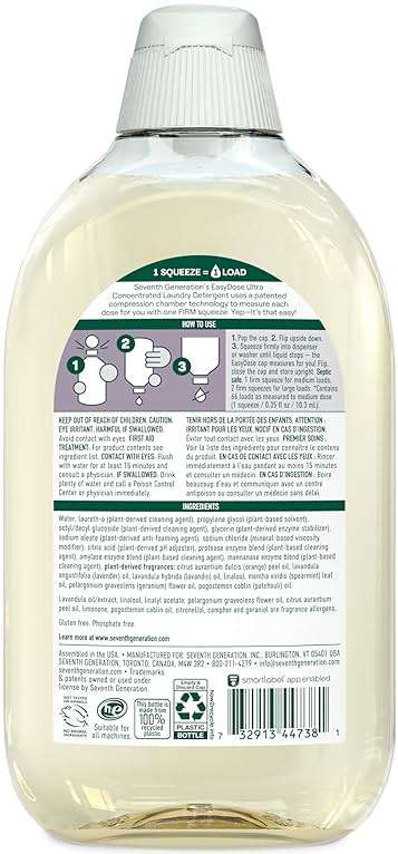 Seventh Generation EasyDose Laundry Detergent Fresh Lavender Ultra Concentrated Washing Detergent 23 oz - Image 2