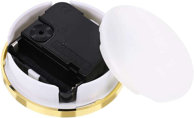 Hicarer Round Clock Insert 3-1/8 Inch (80 mm) Quartz Movement Roman Numeral Gold Trim (Gold Trim) - Image 4