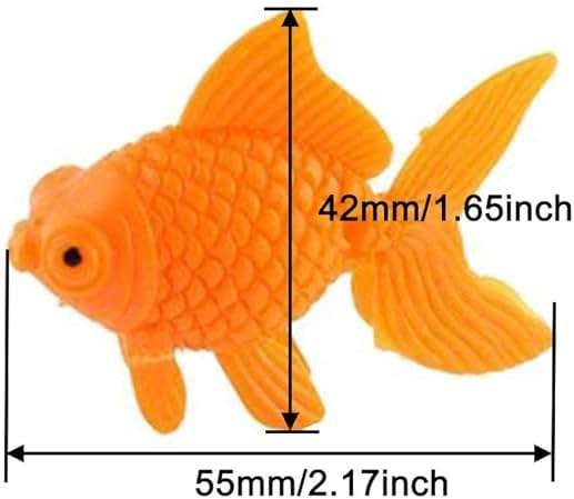 XMHF Aquarium Fish Bowl Tank Artificial Floating Plastic Orange Decor Goldfish Ornament Fish Tank Decoration 10PCS - Image 2