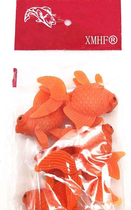 XMHF Aquarium Fish Bowl Tank Artificial Floating Plastic Orange Decor Goldfish Ornament Fish Tank Decoration 10PCS - Image 4