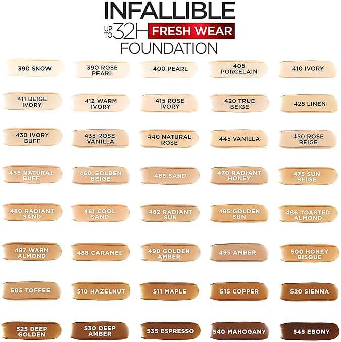 L'Oreal Paris Makeup Infallible Up to 32 Hour Fresh Wear Lightweight Foundation, 455 Natural Buff, 1 Fl Oz, Packaging May Vary - Image 6