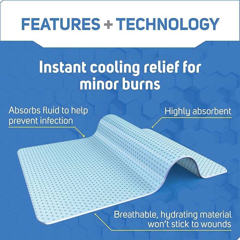Care Science Hydrogel Sterile Burn Dressing Bandage Pads for Burn Relief, 4 ct | Instant Cooling Relief for Minor Burns & Wounds - Image 3