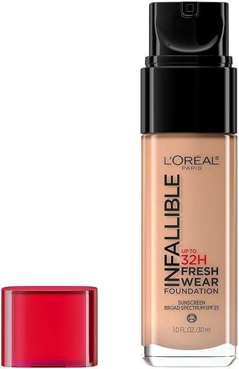 L'Oreal Paris Makeup Infallible Up to 32 Hour Fresh Wear Lightweight Foundation, 465 Sand, 1 Fl Oz, Packaging May Vary - Image 1