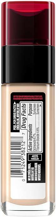 L'Oreal Paris Makeup Infallible Up to 32 Hour Fresh Wear Lightweight Foundation, 405 Porcelain, 1 Fl Oz, Packaging May Vary - Image 9
