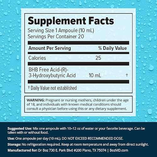 Dr. Boz - Pucker UP! Clear Ketones, 20 Packets - Pure Liquid BHB - Fast Acting Exogenous Ketones - Increase Energy & Clarity - Max Strength - Quality Tested - Made in USA - Keto Diet - 0.34oz (10ml) - Image 7