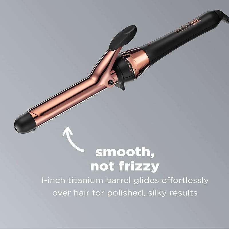 CONAIR INFINITIPRO Rose Gold Titanium 1-Inch Curling Iron, 1-inch barrel produces classic curls – for use on short, medium, and long hair - Image 2