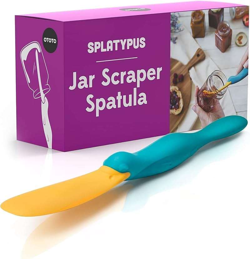 OTOTO Splatypus Jar Spatula for Scooping and Scraping - Unique Fun Cooking Kitchen Gadgets for Foodies - BPA-free & 100% Food Safe - Crepe Spreader - Image 1